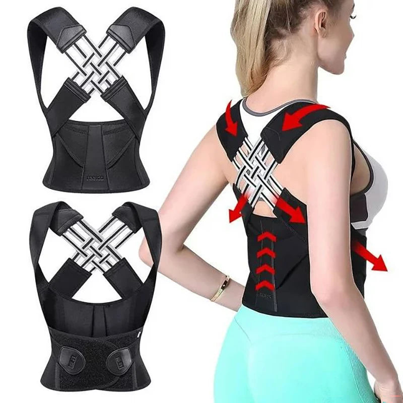 Back Brace Posture Corrector for Women and men - Shoulder Straightener Adjustable Full Back Support Upper and Lower