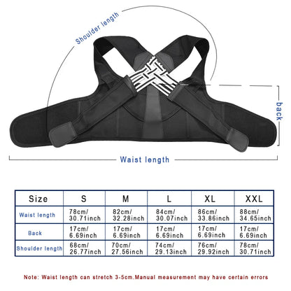 Back Brace Posture Corrector for Women and men -  Shoulder Straightener Adjustable Full Back Support Upper and Lower